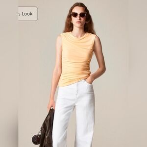 J. Crew Women's Ruched shell top in matte jersey #148